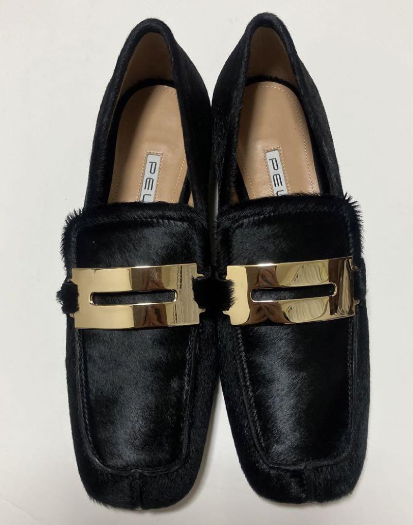 PELLICO Perryco Black Fur Loafers Size 36 Brand New Unused