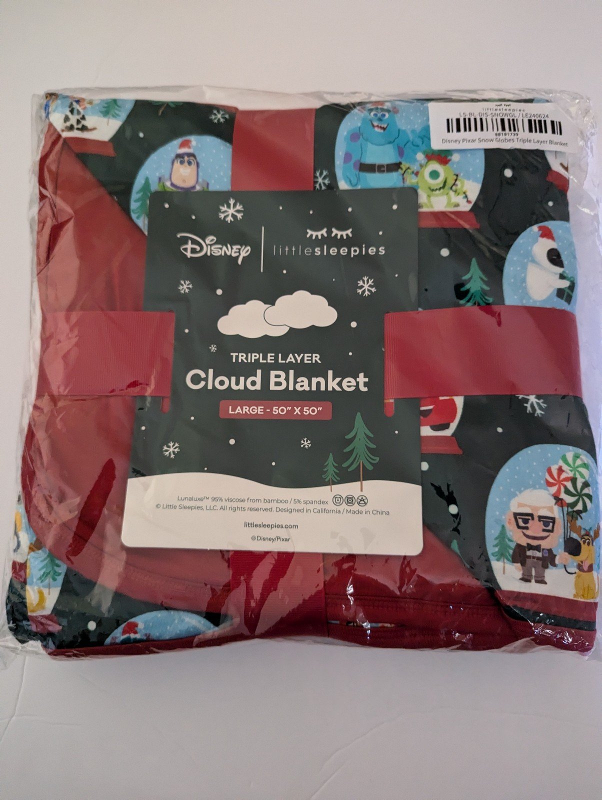 Little Sleepies Pixar Christmas cloud blanket