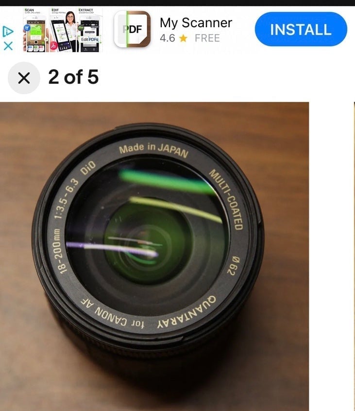 Quantaray canon 18-200mm lense
