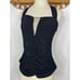 Vintage Fredericks of Hollywood Black halter top women's ruched front M