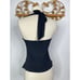 Vintage Fredericks of Hollywood Black halter top women's ruched front M