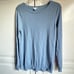 J Jill Sweater Womens Small Light Blue Merino Wool Long Sleeve Round Neck