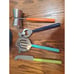Fiesta Cocktail And Utensil Caddy 5 Piece Stainless Blue With Colorful Utensils