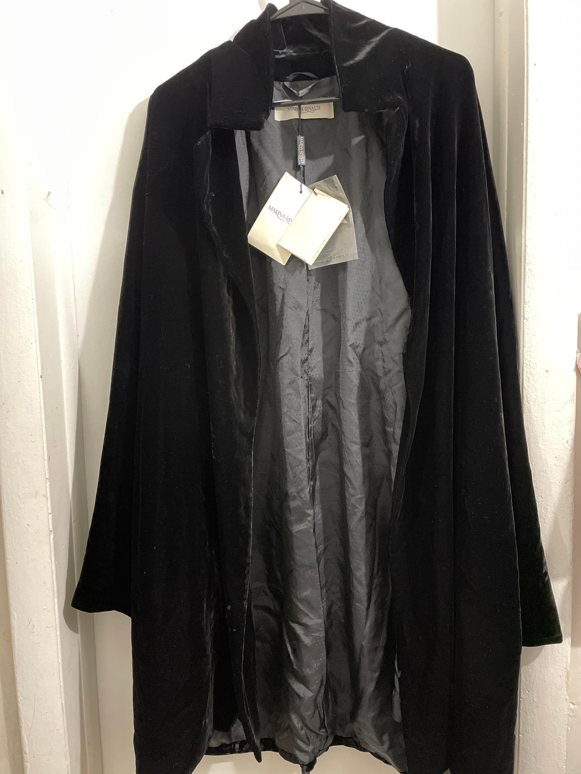 Marina Rinaldi Black Velvet Trench Coat