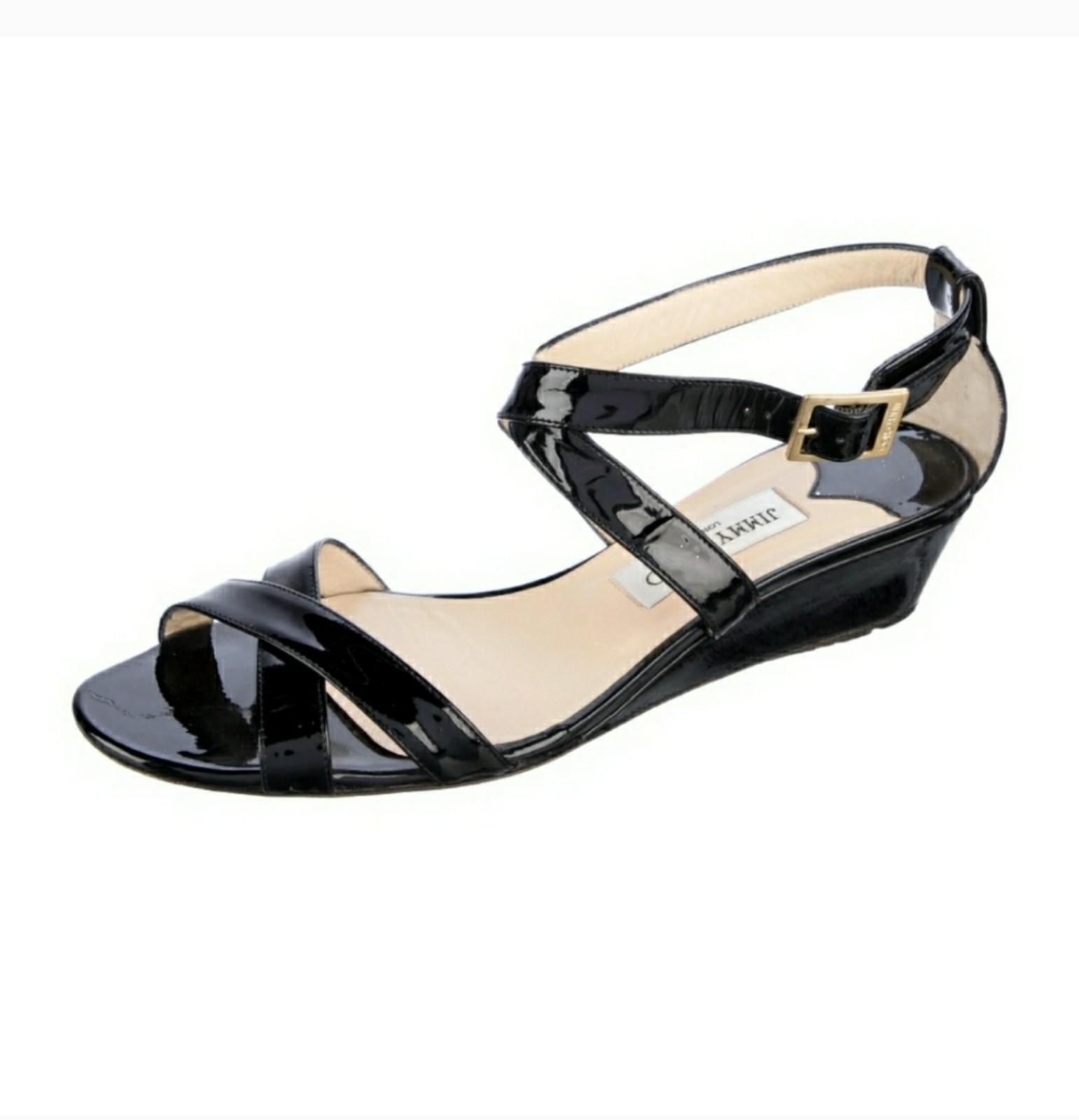 Jimmy Choo Patent Leather T- strap sandals