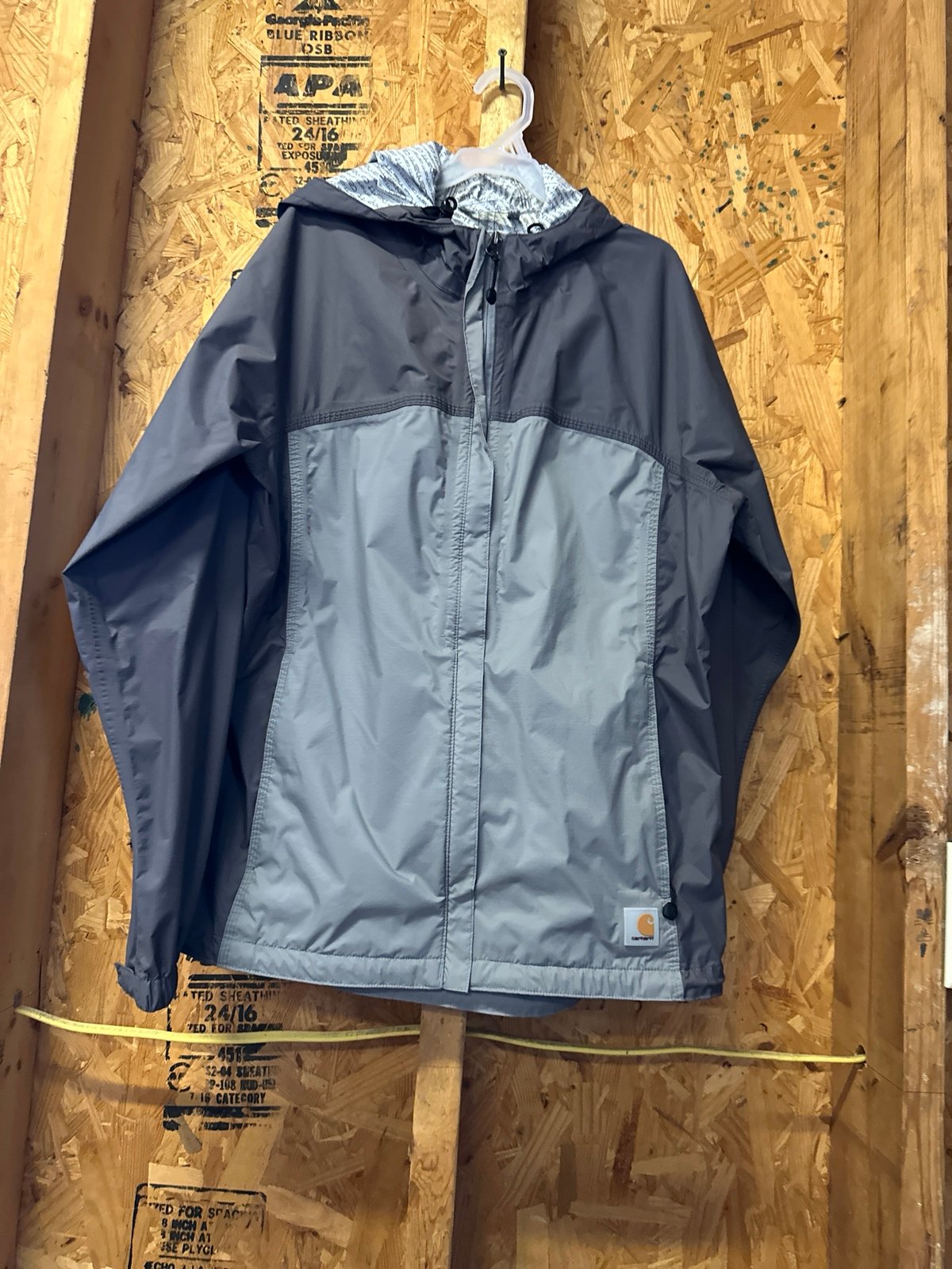 Woman’s carharrt jacket grey and dark grey size S 4-6