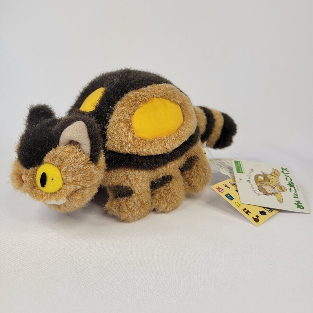 2001 Japan Ghibli Museum My Neighbor Totoro Cat Bus Plush 9 Pink Plastic Nose