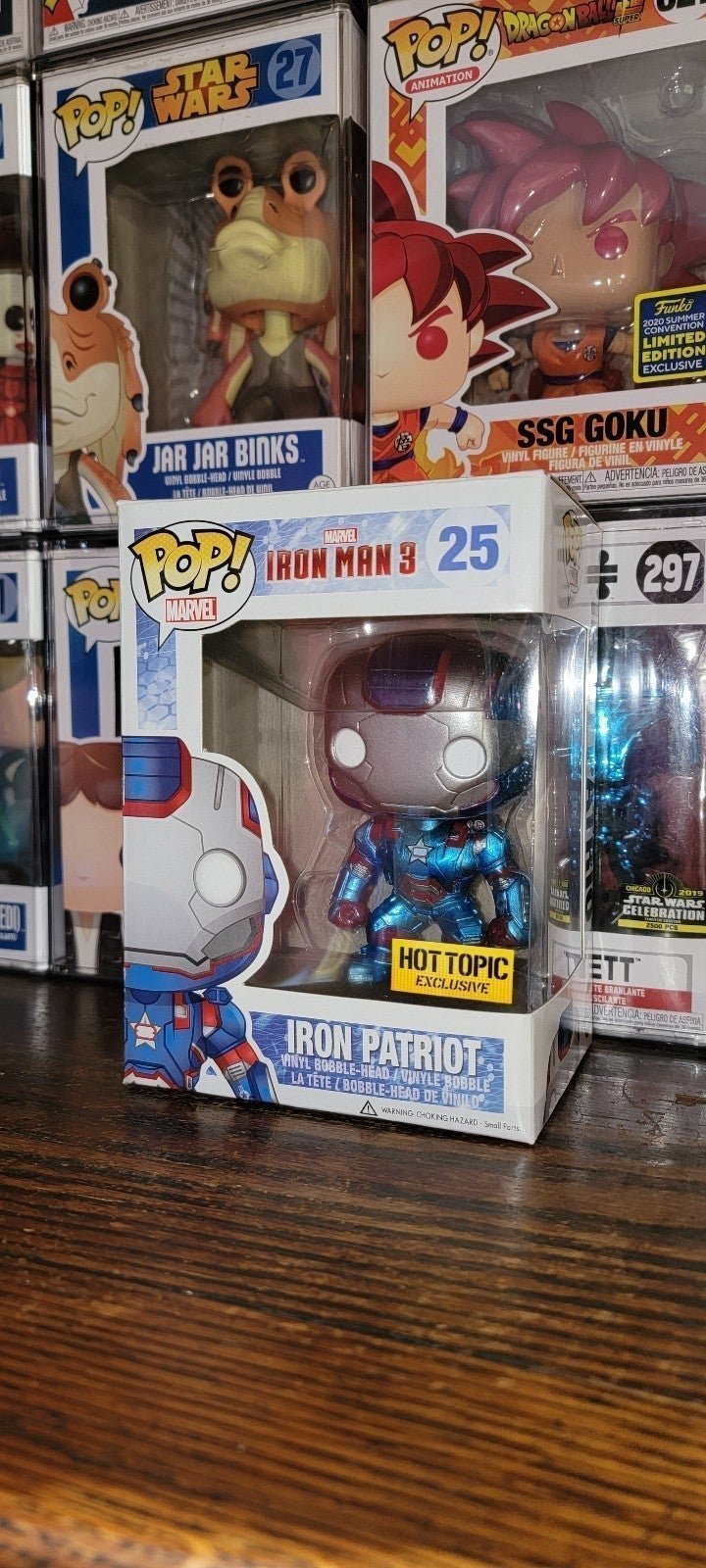 Funko Pop Iron Patriot 25 Metallic Hot Topic Exclusive 2013 Armor Wars Marvel