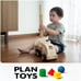 PlanToys Modern Classic Natural Rubber Wood Fire Truck 6122
