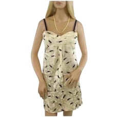 Luxury Designer Yumi Kim Vintage Pale Golden Sweetheart Mini Shift Dress