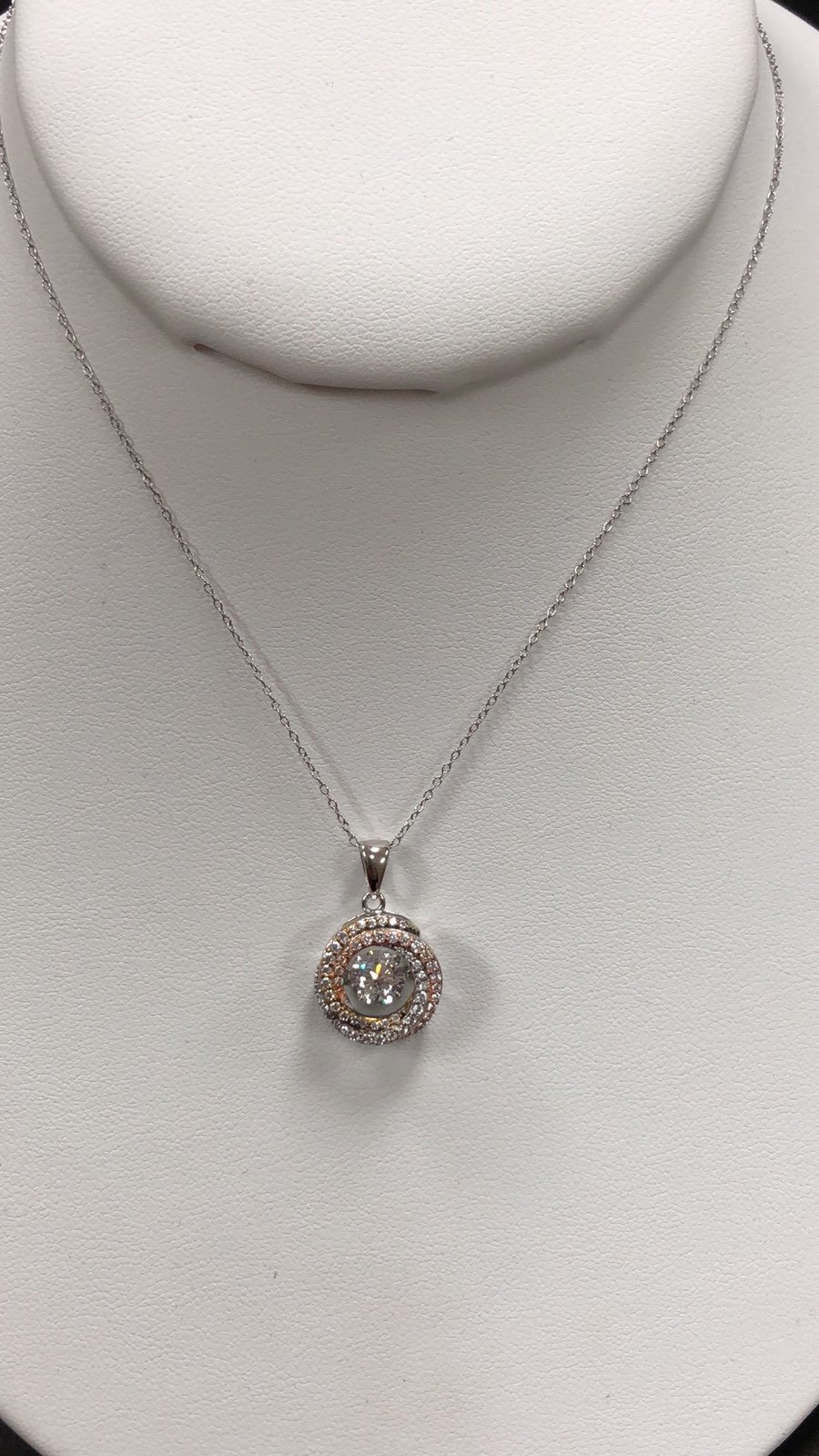 Dazzler Rose Gold & Silvet Pendant