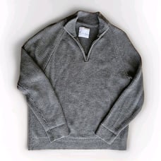 banana republic heritage mens XL 1/4 Zip Sweater Green Chunky Knit