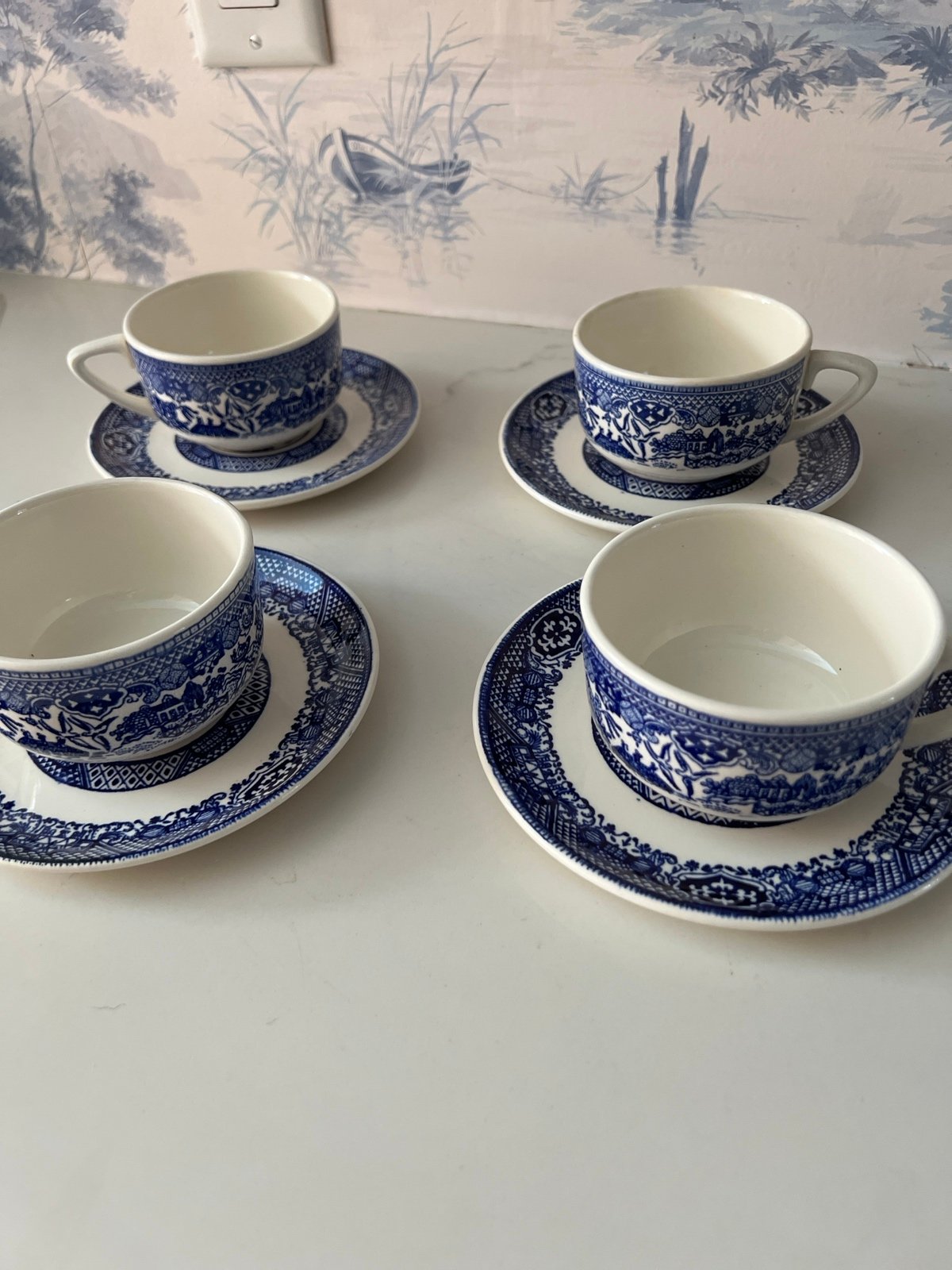 Blue willow set
