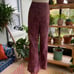 i.e. relaxed mixed berry suede leather pants size 12