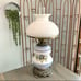 Vtg Milk Glass Hobnail Hurricane Lamp