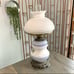 Vtg Milk Glass Hobnail Hurricane Lamp