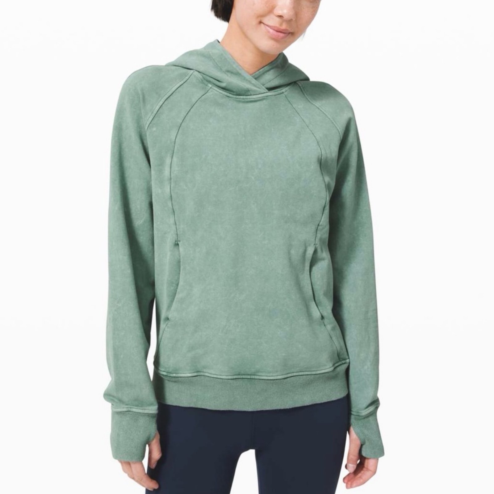 Lululemon Scuba Pullover Sz 4 *Wash In Washed Tidewater Teal