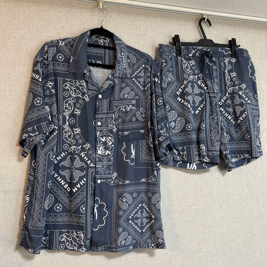 DENHAM 2020SS Navy Bandana Print Suitset