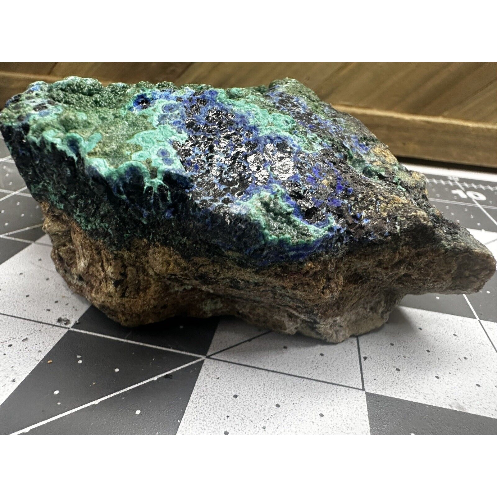 Natural Malachite & Azurite Mineral Specimen - 450 Grams (1 lb Stunning Raw