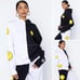 NEW By Samii Ryan Smiley Color Block Hoodie Size Small