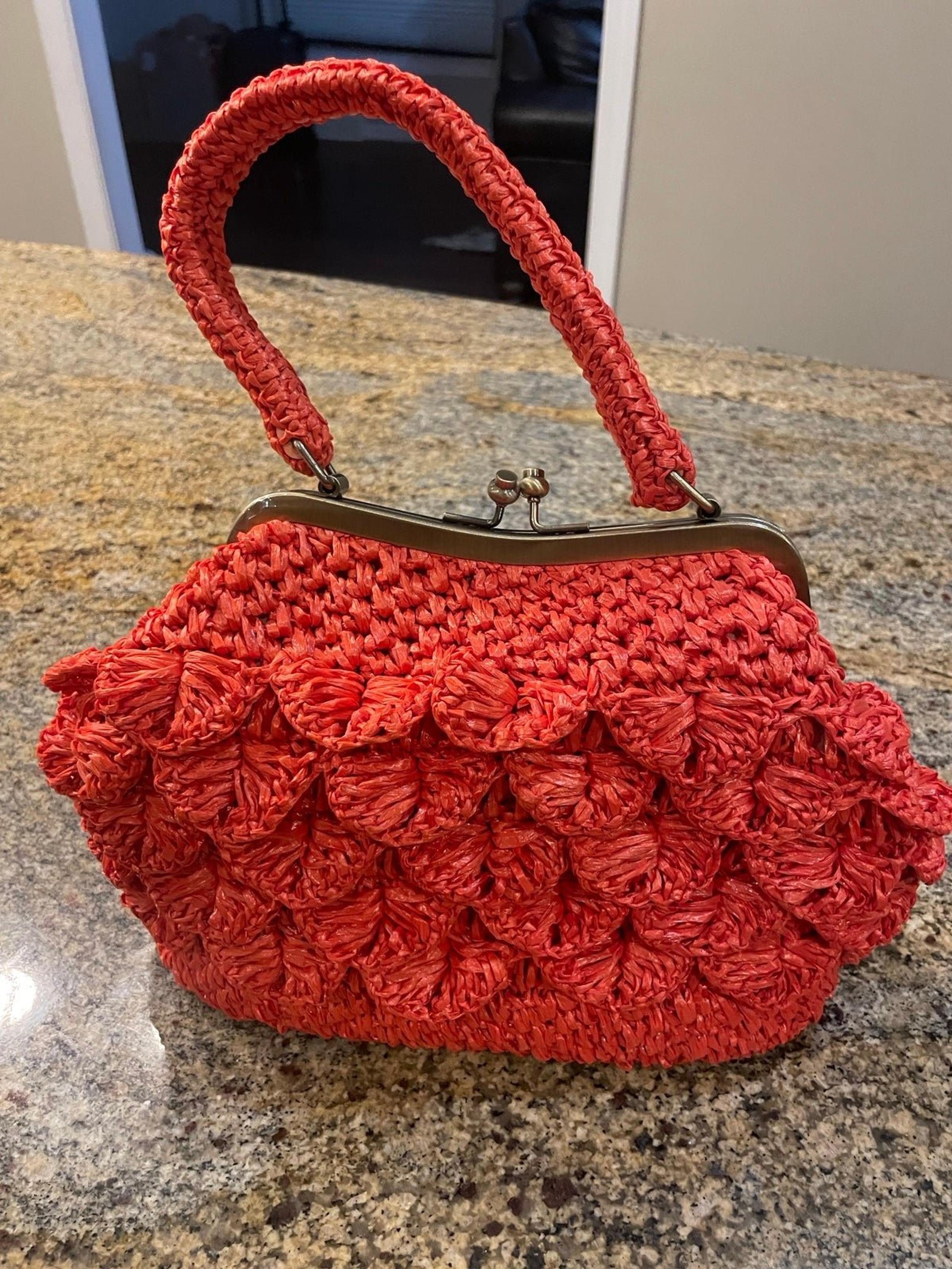Patricia Nash Laureana Scalloped Raffia Satchel Small