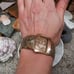 Antique Hinged Brass Buckle Bracelet