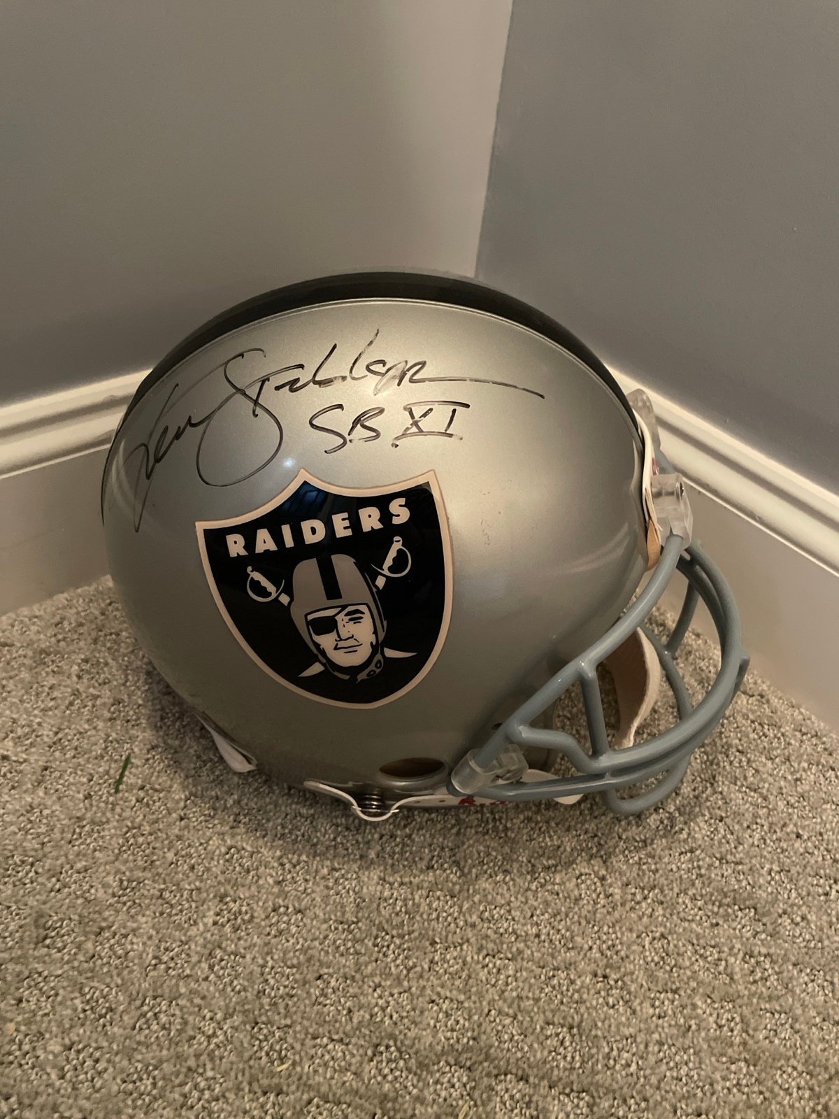 Signed Raiders full size authentic Ken Stabler Beckett authenticated SB XI