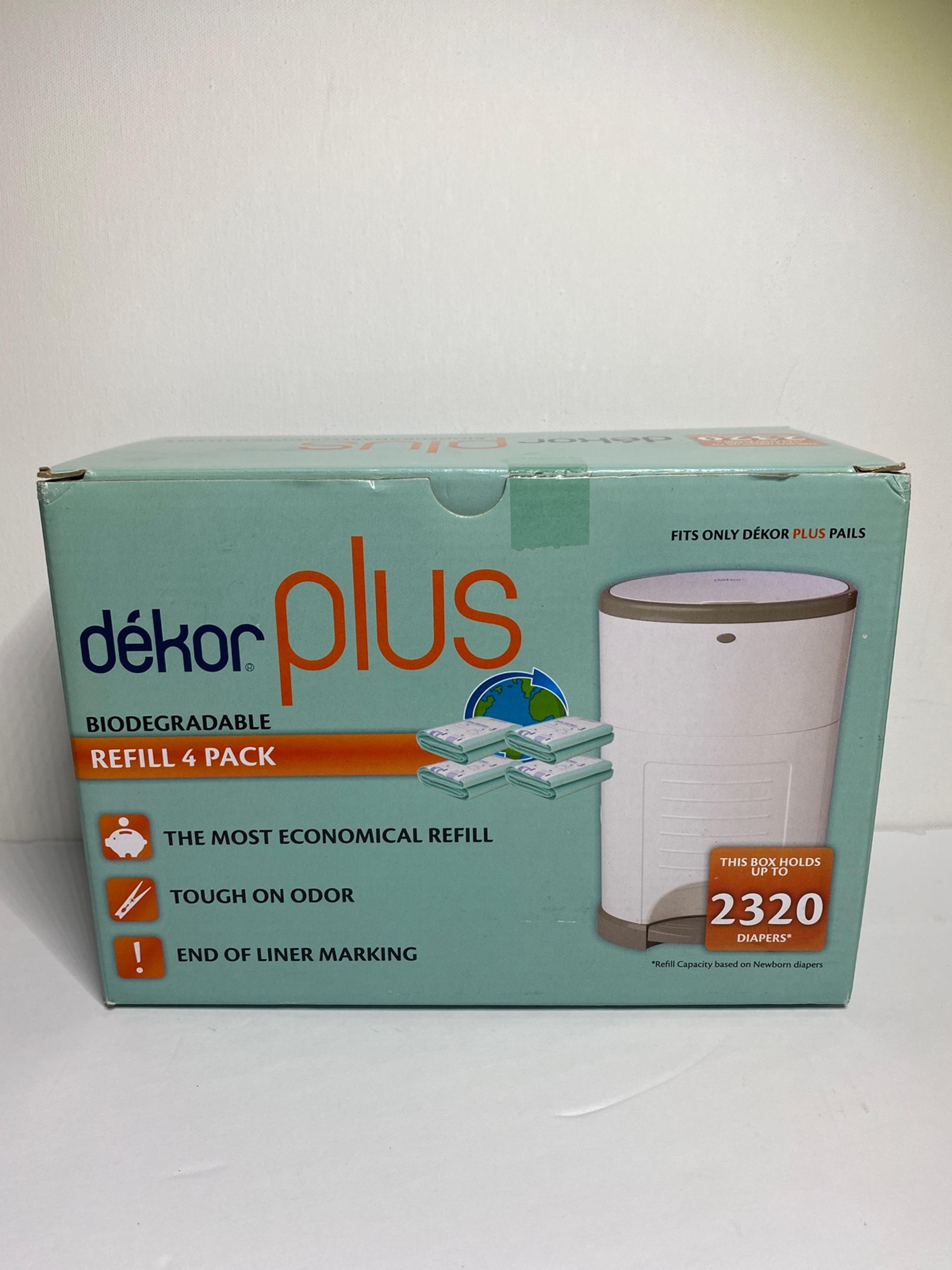 Dekor Plus Diaper Pail Biodegradable Refills | 4 Count | New