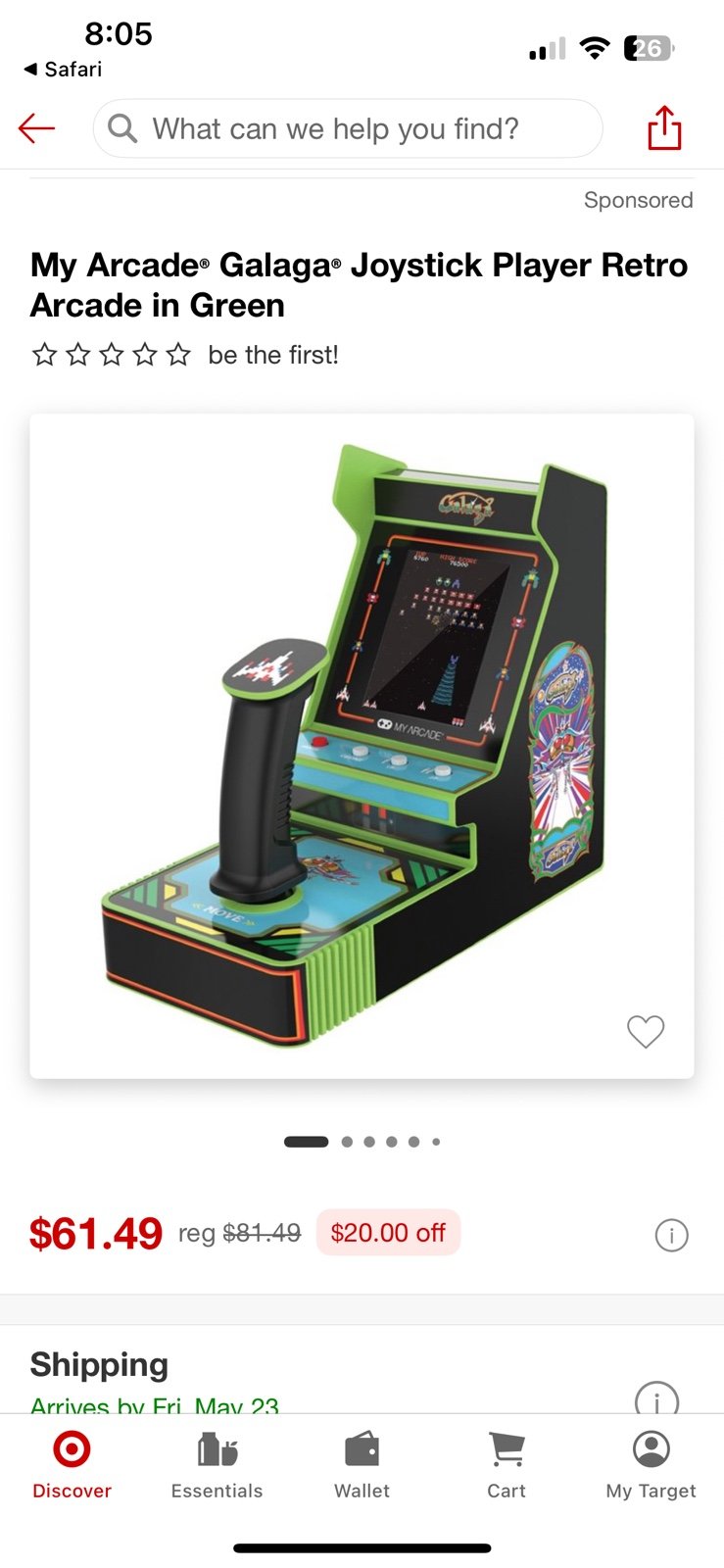 MyArcade Galaga Joystick (Tested and works)