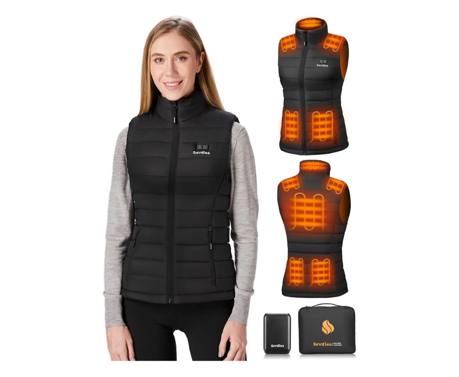 Heated Vest for Women with 16000mAh 7.4V Battery Pack Included，Warming Women's