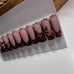 Red Butterfly Press on Nails