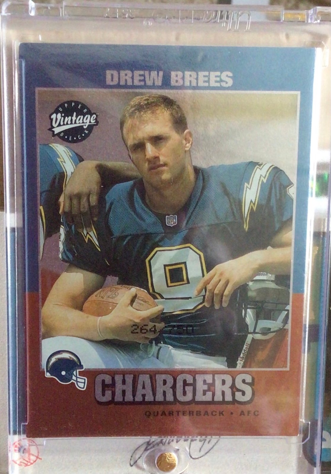 Drew Brees numbered rookie card rare /750