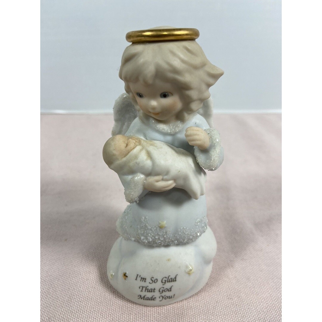 Coral Kingdom Angel Holding Baby 1995 Enesco Mermaid Angel Rare Figurine