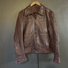 Vintage Brown Bomber Jacket Distress