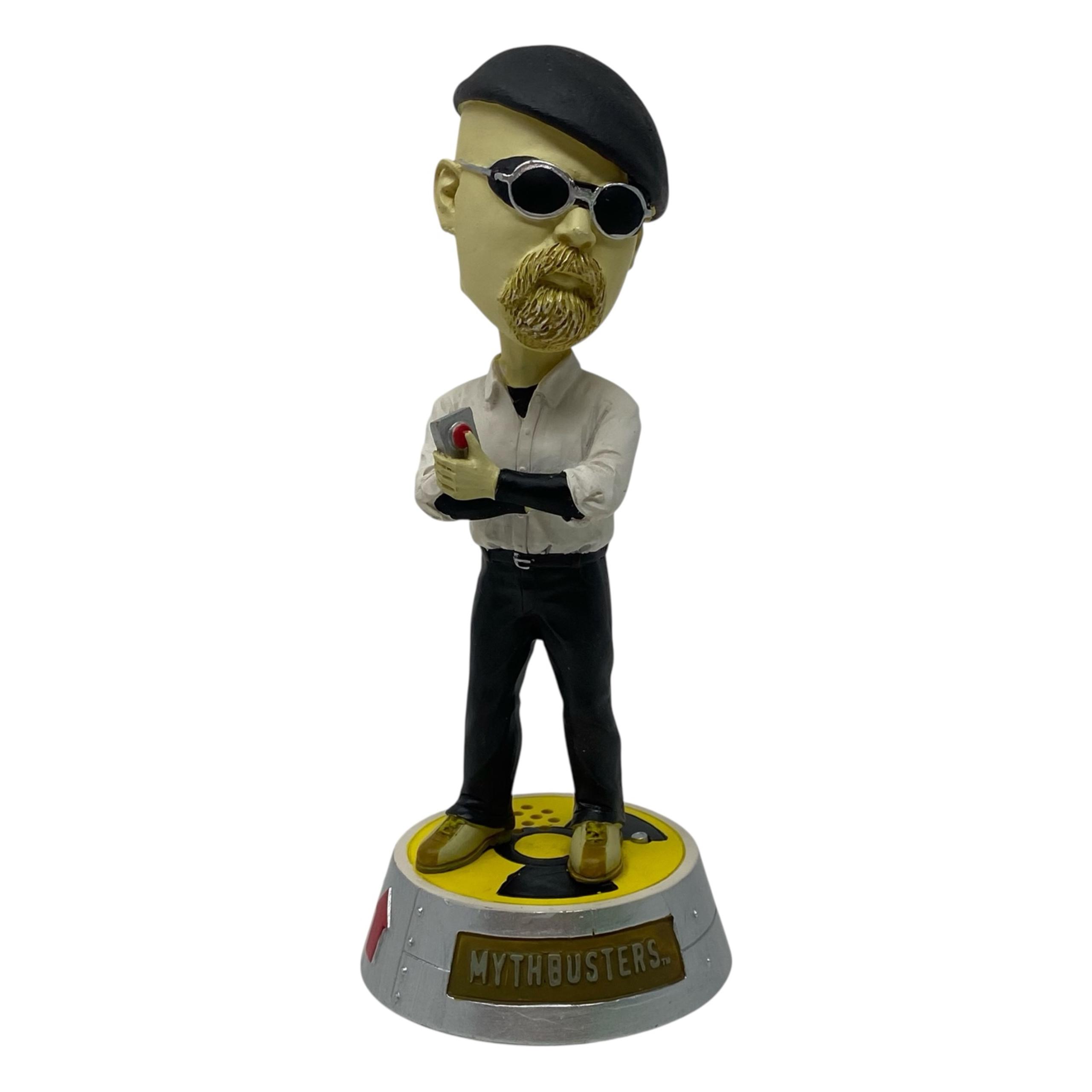 Mythbusters Jamie Hypeman 7.5” Talking Bobblehead. Needs new batteries. Untested