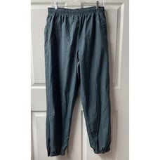 Russell Athletics Nylon Lined Joggers Mens L Green Pants Ankle Zip Windbreaker
