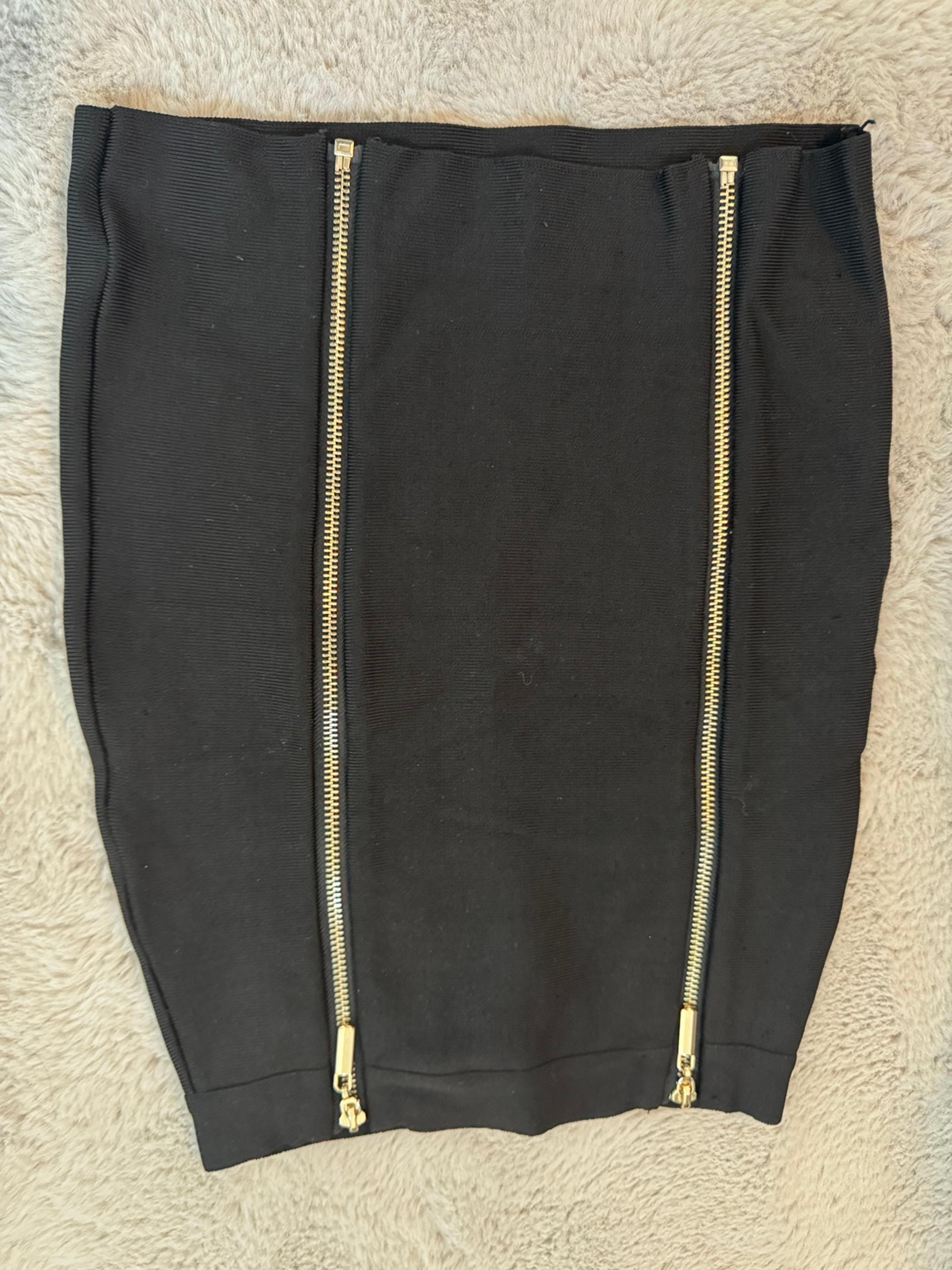 BeBe Black Skirt with Gold Zippers XS