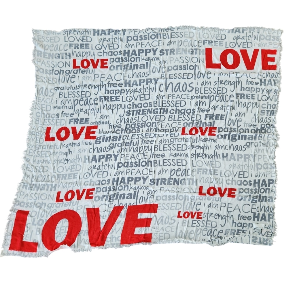 Alina Villasante LOVE Oversized Scarf 45×50