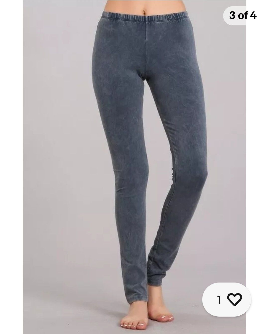 Chatoyant Mineral Wash Legging Blue Gray charcoal size S