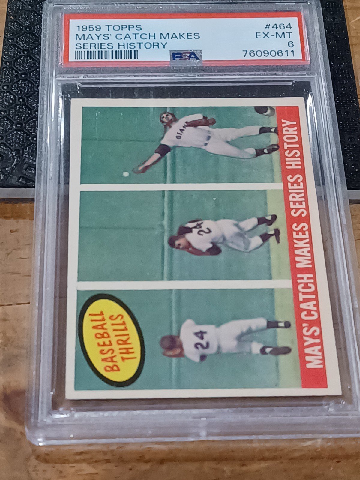 1959 Topps Mays' Catch Series History PSA 6