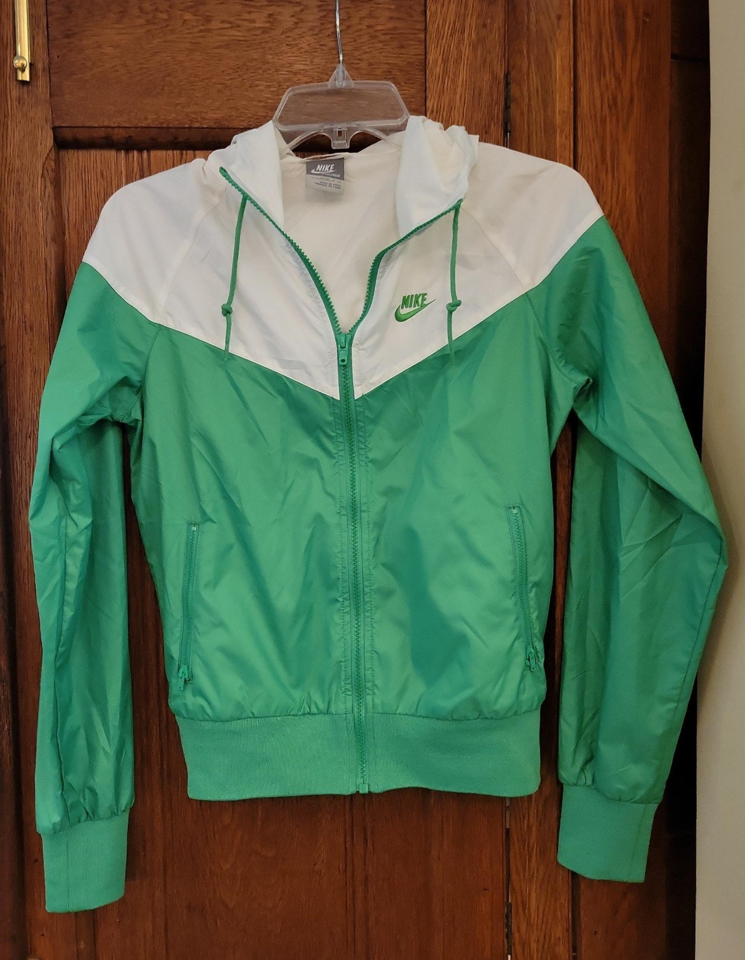 Vintage  Nike Grey Label Windbreaker Full Zip Jacket Women's Small 4-6 Hoodec