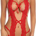 Women Deep V Halter Lingerie Teddy