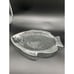 Vintage Clear Glass Fish Serving Platter 4CT Plates Oven Proof USA 15\