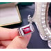 Men's Ruby Ring, Ruby Ring's For Men Sterling Silver, Natural Ruby Ring 6x8mm