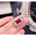 Men's Ruby Ring, Ruby Ring's For Men Sterling Silver, Natural Ruby Ring 6x8mm