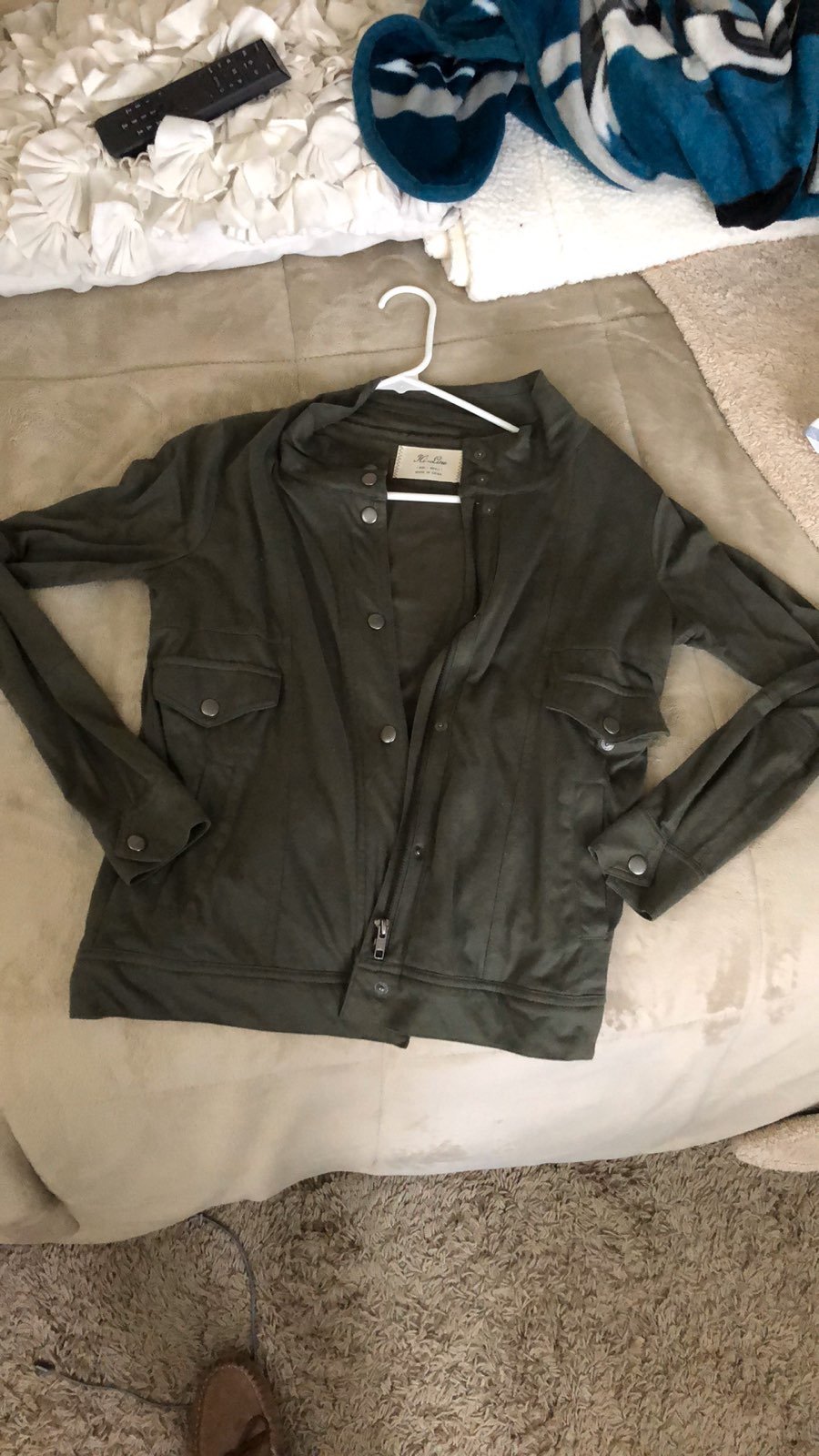 Madewell green utility zip-up