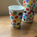 RARE Vintage Arzberg Smarties Ceramic Pitcher Carafe and Drinking Glasses Set
