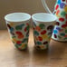 RARE Vintage Arzberg Smarties Ceramic Pitcher Carafe and Drinking Glasses Set