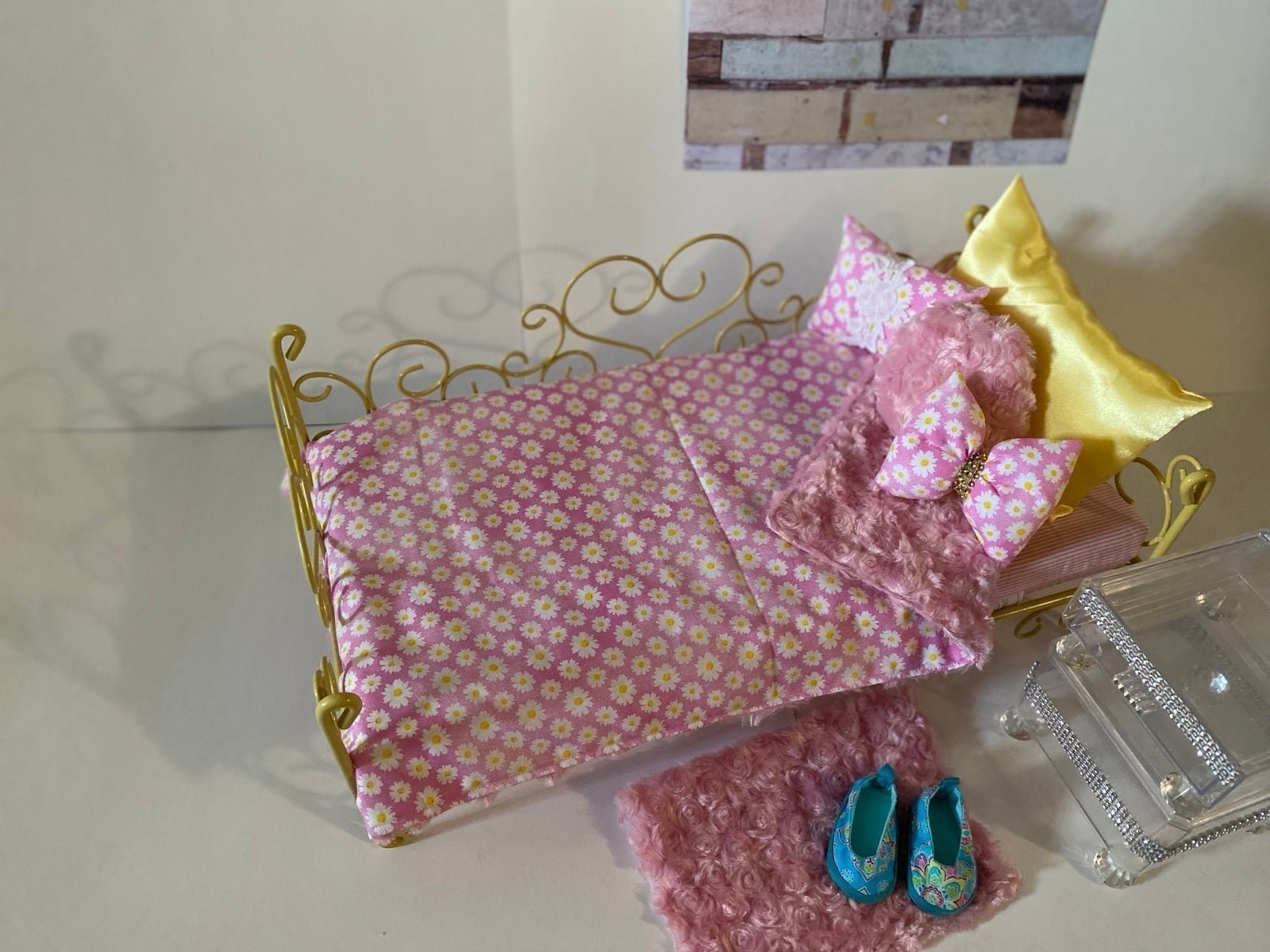 Reversible Minky Doll Bedding Set