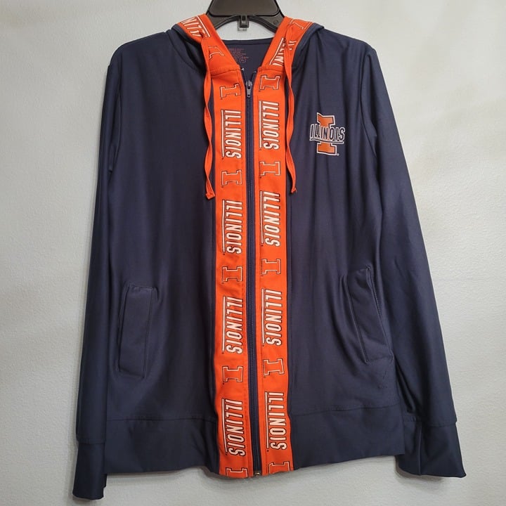 University of Illinois Fighting Illini Full Zip Jacket Womens XL